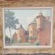 Canvas on Oil representing the Manor of Vassinhac in Collonges-la-Rouge by F DARDEL