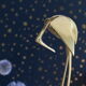 Couple of herons, golden brass