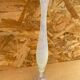 Ancien Vase Soliflore Opaline Blanche Avec Reflets Vintage