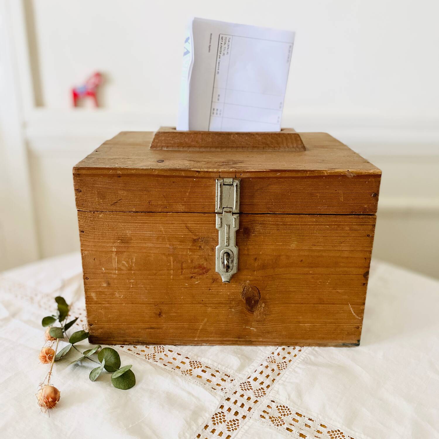 Wooden urn box