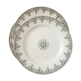 Suite of 9 old dessert plates