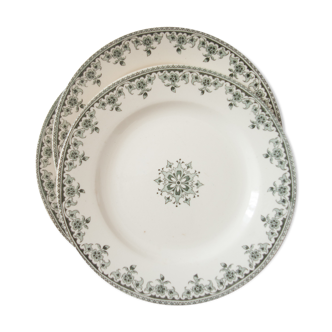 Suite of 9 old dessert plates