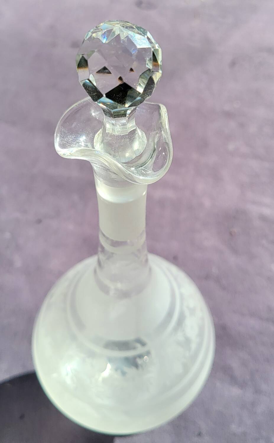 19th century muslin glass carafe