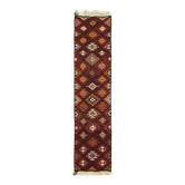 Tapis kilim vintage Herki tissé à la main en Turquie 84 cm x 345 cm