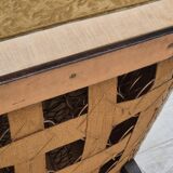 1950s, Danish vintage relax armchair, furniture velour, ash wood.