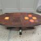 Oval ceramic coffee table 60 70 vintage Jaffeux