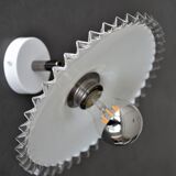 Pleated opaline hinged wall lamp