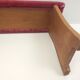 Footrests in wood and pink velvet