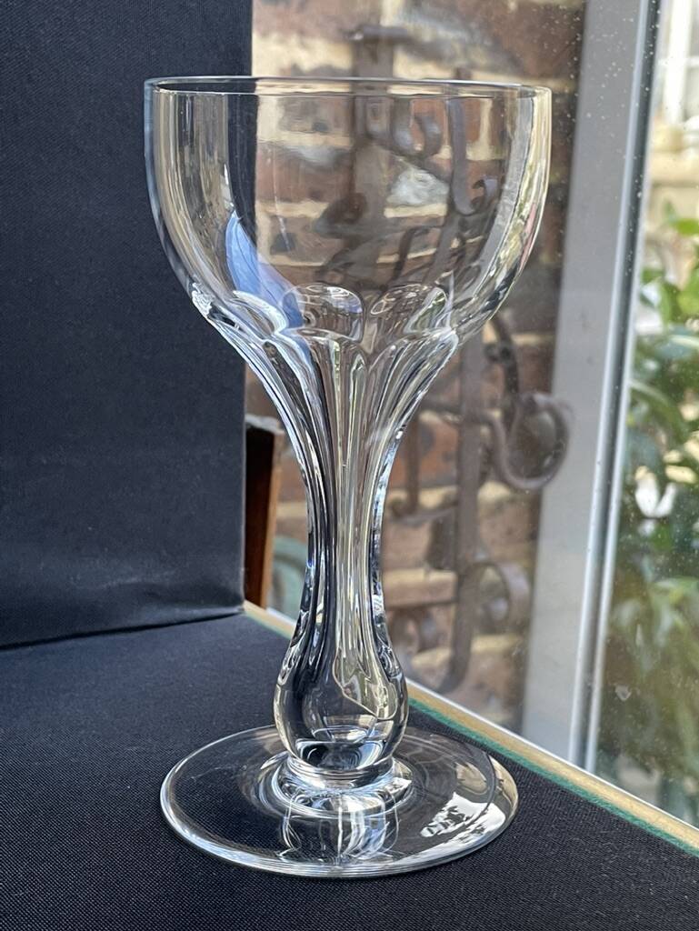5 hollow foot champagne glasses – bayel cristallerie royale de champagne