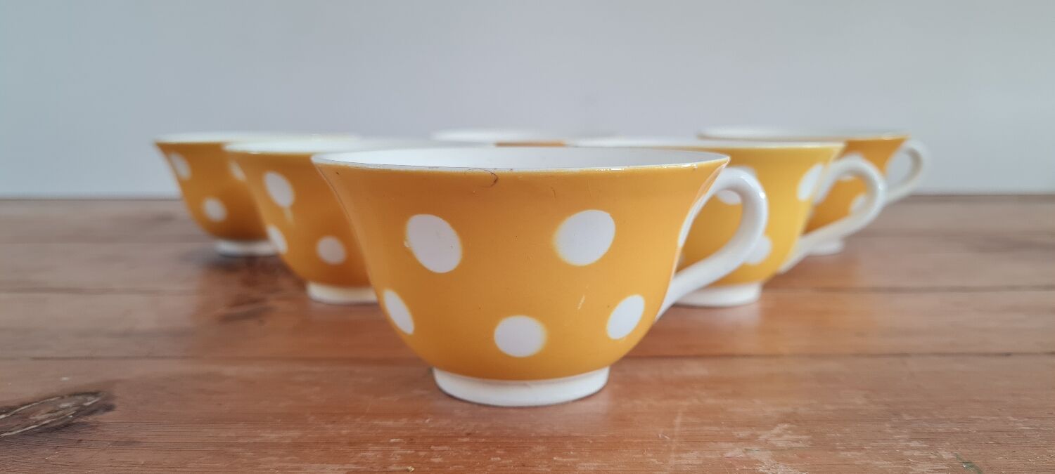 Set of 6 Digoin confetti coffee cups