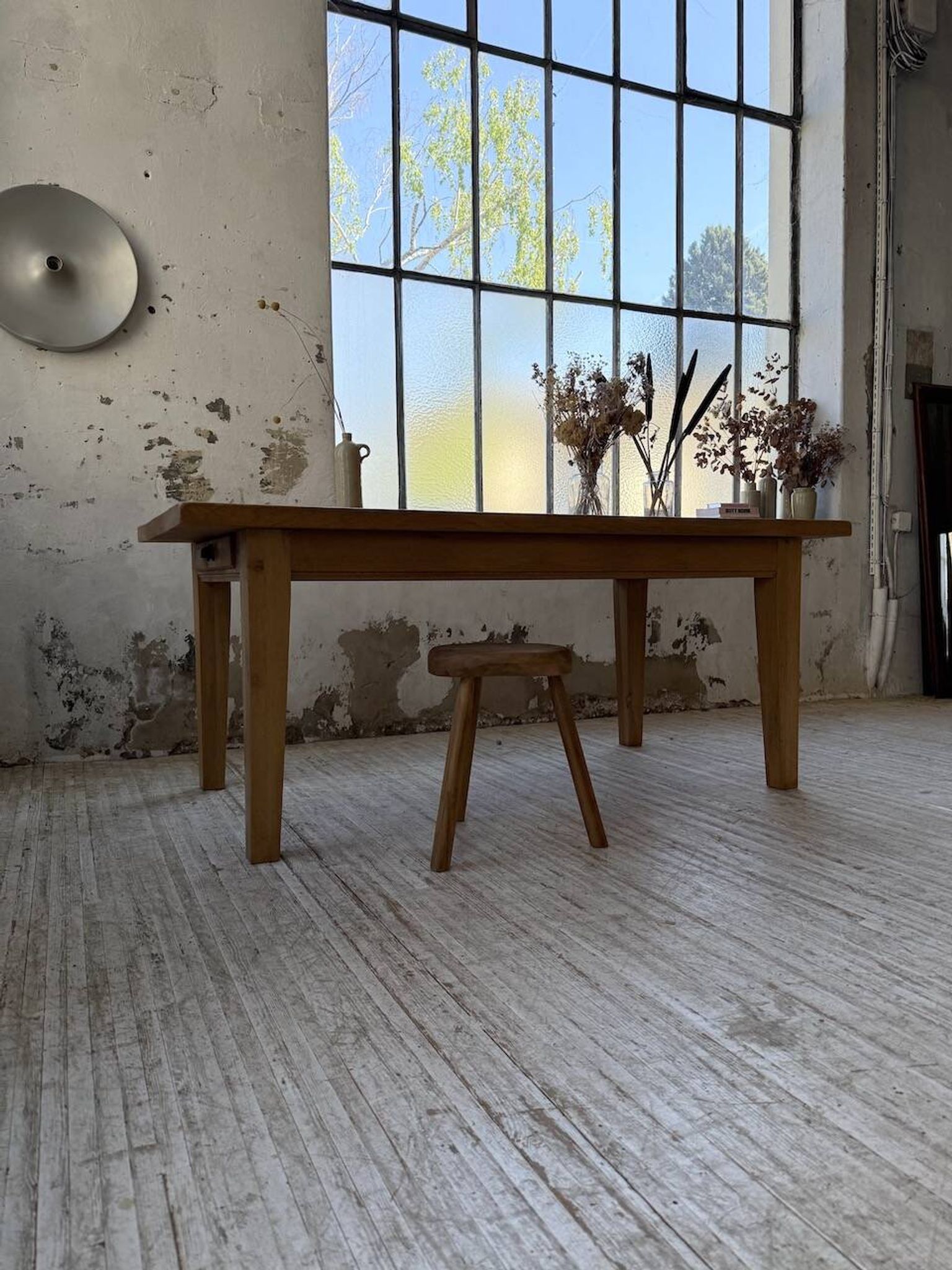 Table de ferme extensible en chêne massif