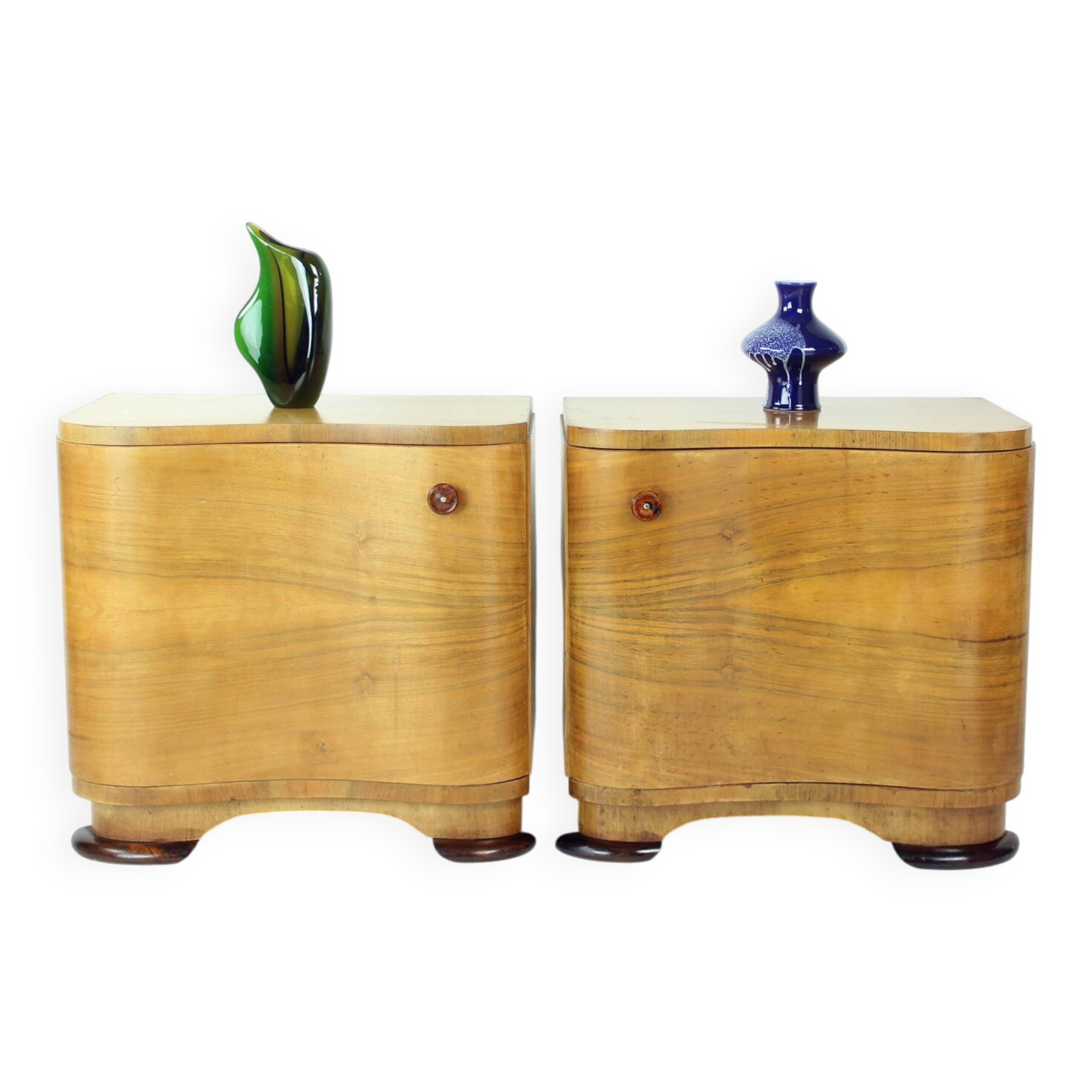 Art Deco Bedside Tables By Jindřich Halabala For Up Závody, 1930s