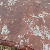 Louis xv style marble top marquetry chest of drawers