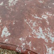 Louis xv style marble top marquetry chest of drawers