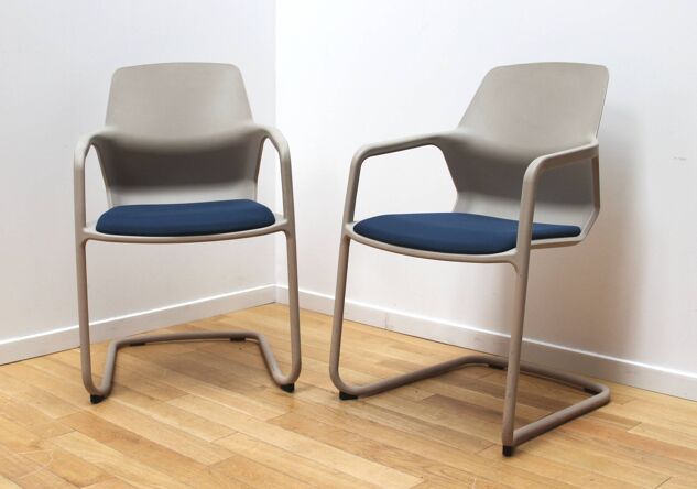 Paire de fauteuils de bureau Metrick, Wilkhann