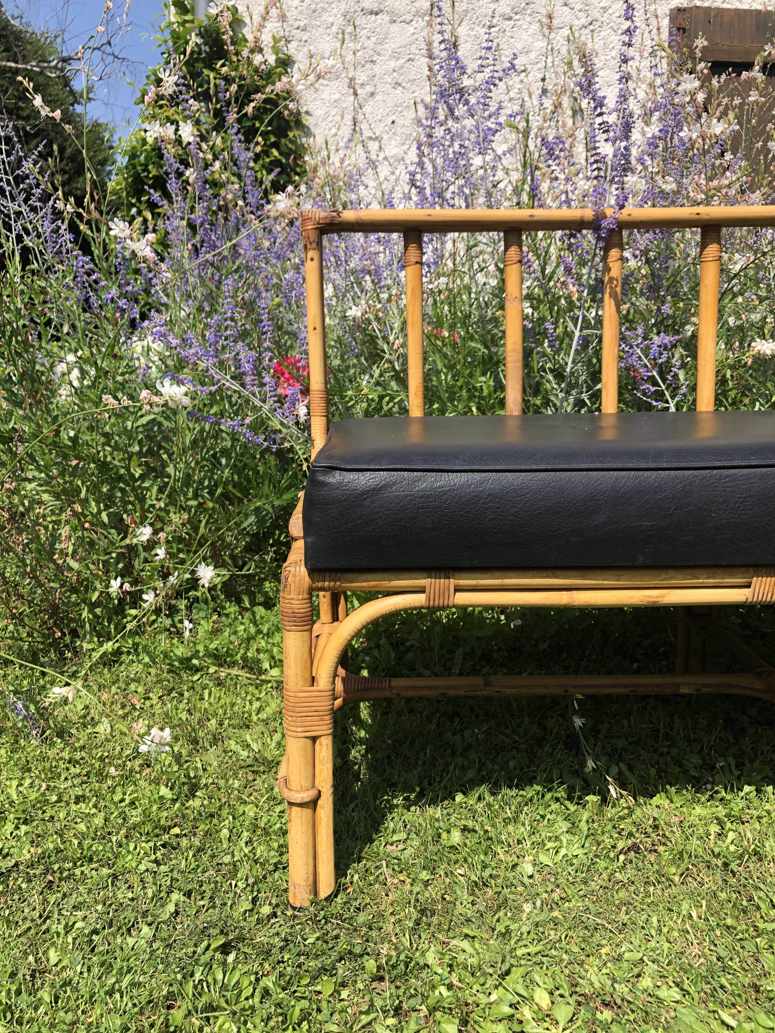 Rattan bench