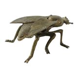 Vintage Copper Plated Fly Ashtray Figurine Italy 1960s