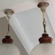 Pair of art deco style frosted glass globes