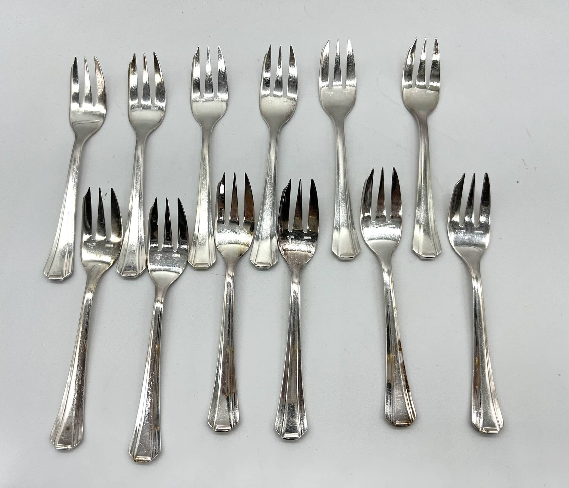 12. ERCUIS Colmar art deco dessert forks
