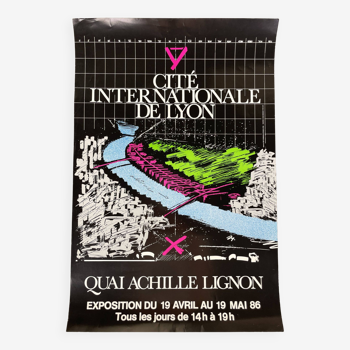Affiche Cité internationale de Lyon 1986
