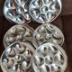 Lot de 6 assiettes huîtres  métal