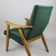 Vintage Velvet Green Armchair  1970s