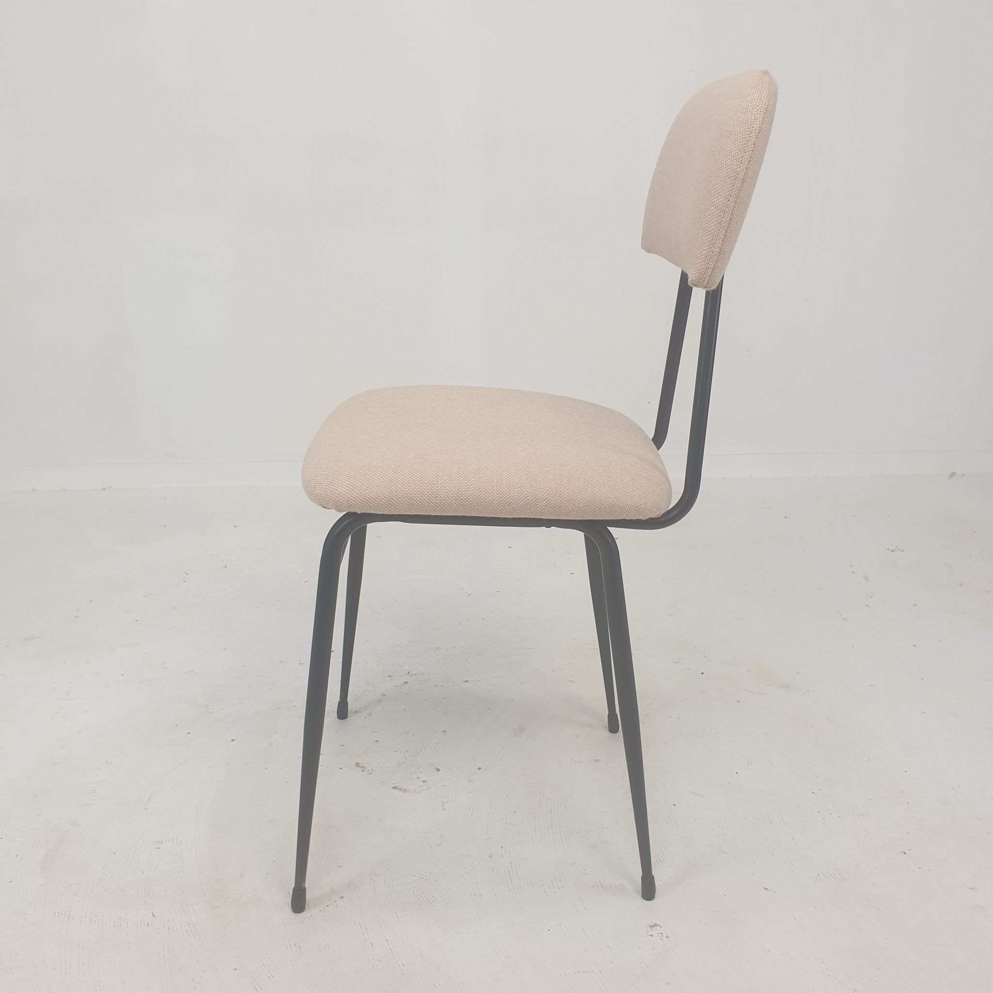 Set of 4 Italian Metal Dining Chairs, 1960's