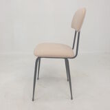 Set of 4 Italian Metal Dining Chairs, 1960's