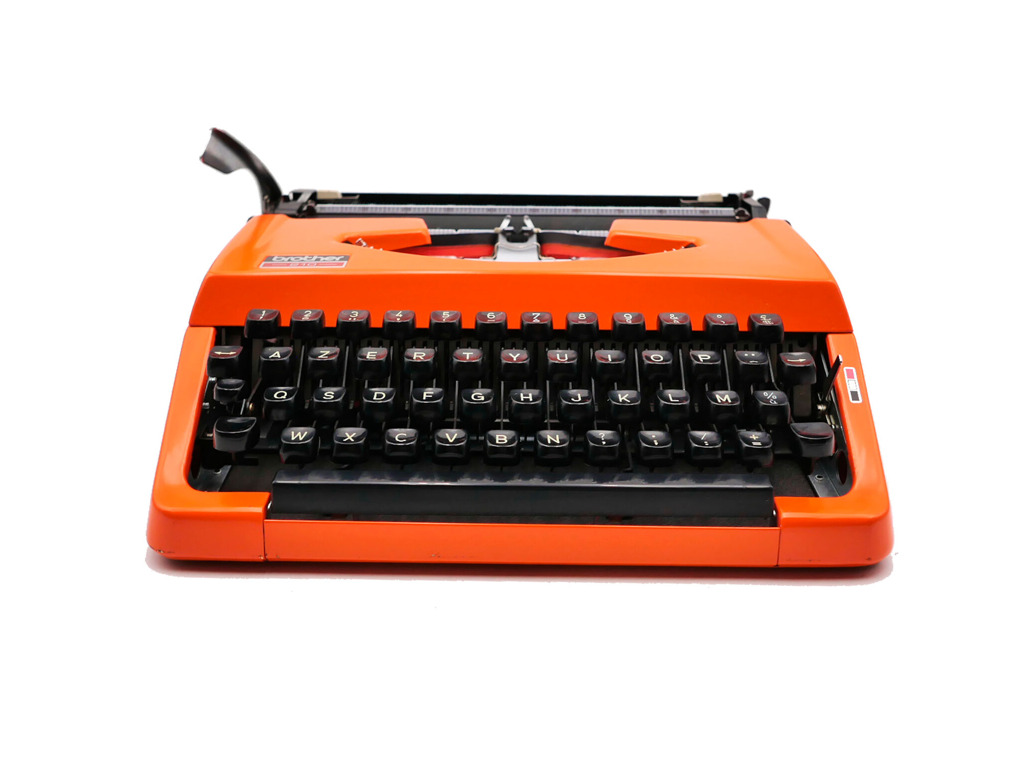 Revised orange brother 210 typewriter with new ribbon