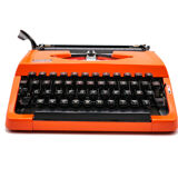 Revised orange brother 210 typewriter with new ribbon