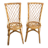 Chaises en rotin vintage