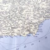 Spain and Portugal vintage map 43x43cm from 1950