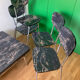4 chairs and marble effect Formica coffee table