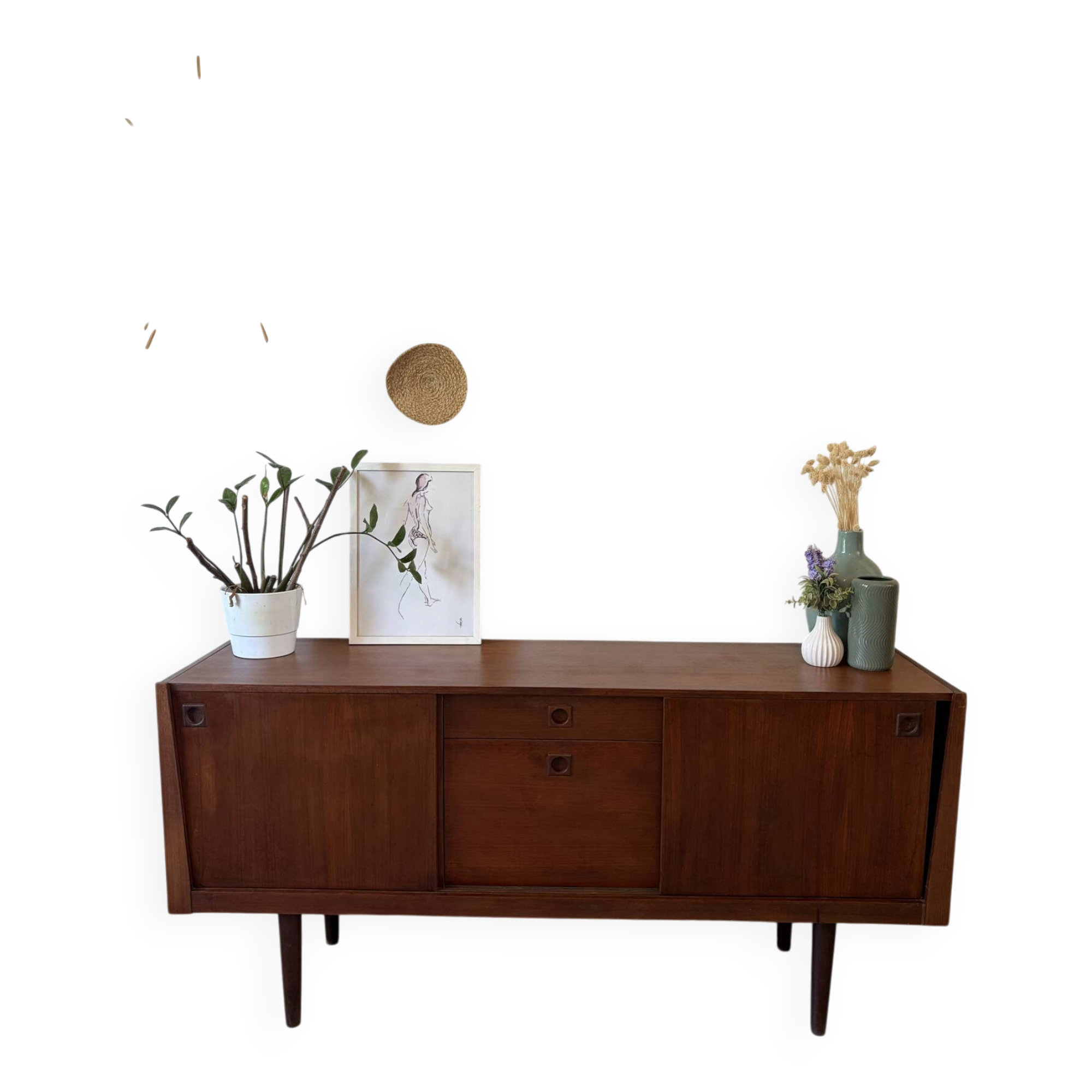 Vintage teak enfilade from the 1960s.