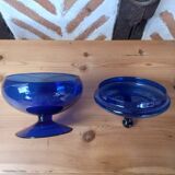 Midnight blue glass jar candy box