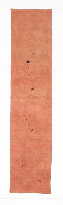 2x8 Brunt Orange Vintage Runner Rug, 52x234Cm