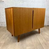 Vintage Scandinavian teak buffet with full doors, 60s