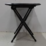Table pliante marquetée, époque Napoléon III – XIXe