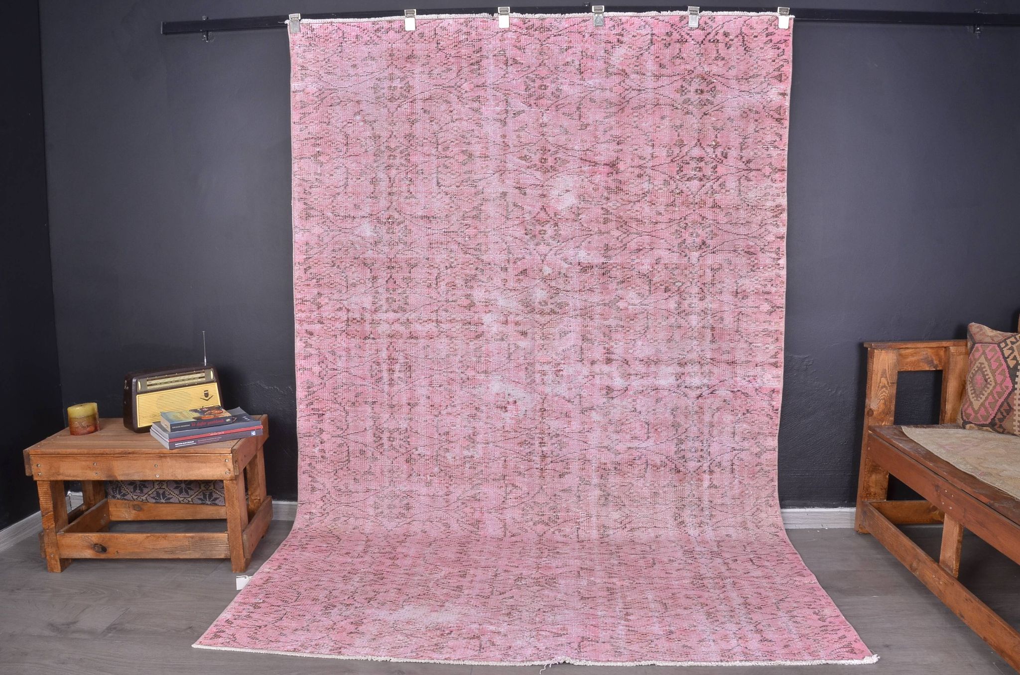 Tapis turc vintage rose sku2344