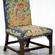 Paire de chaises Thomas Chippendale époque 1760 brodées sculptées