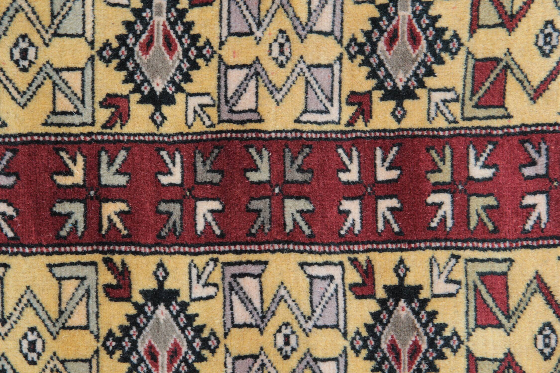 Rustic Mustard Burgundy Runner, Vintage Turkish Milas Wool Runner 81x286cm