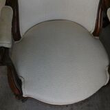 Pair of walnut armchairs mark from the 19th century