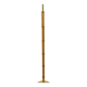 Mid-century floor lamp in brass and oak by Falkenbergs Belysning, Sweden, 1960s.