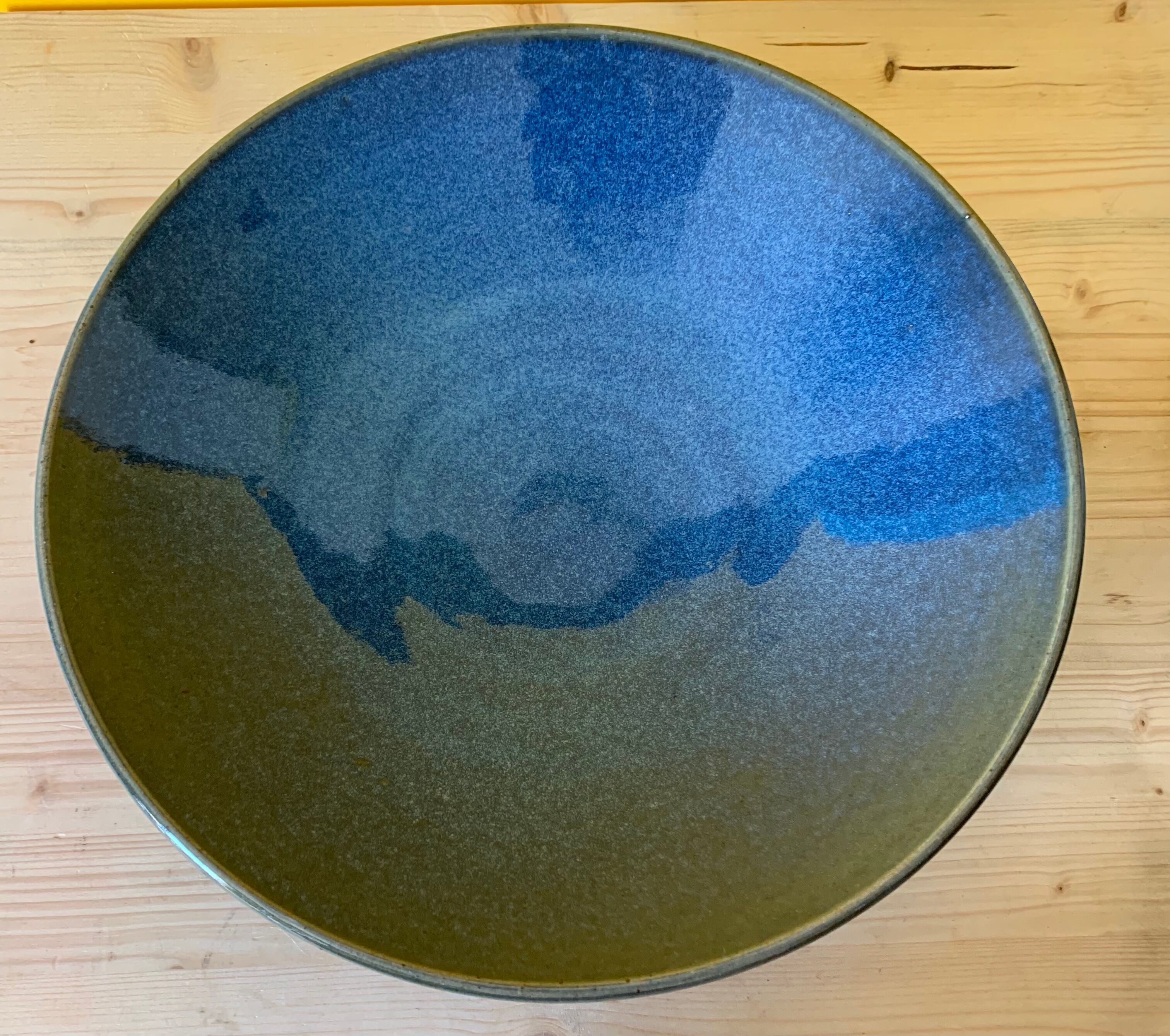Blue ceramic dish