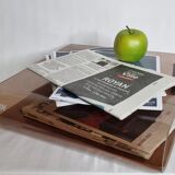Smoked plexiglass briefcase, IBM, 70s-80s