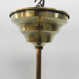 Art deco hanging lamp with marbled glass shade