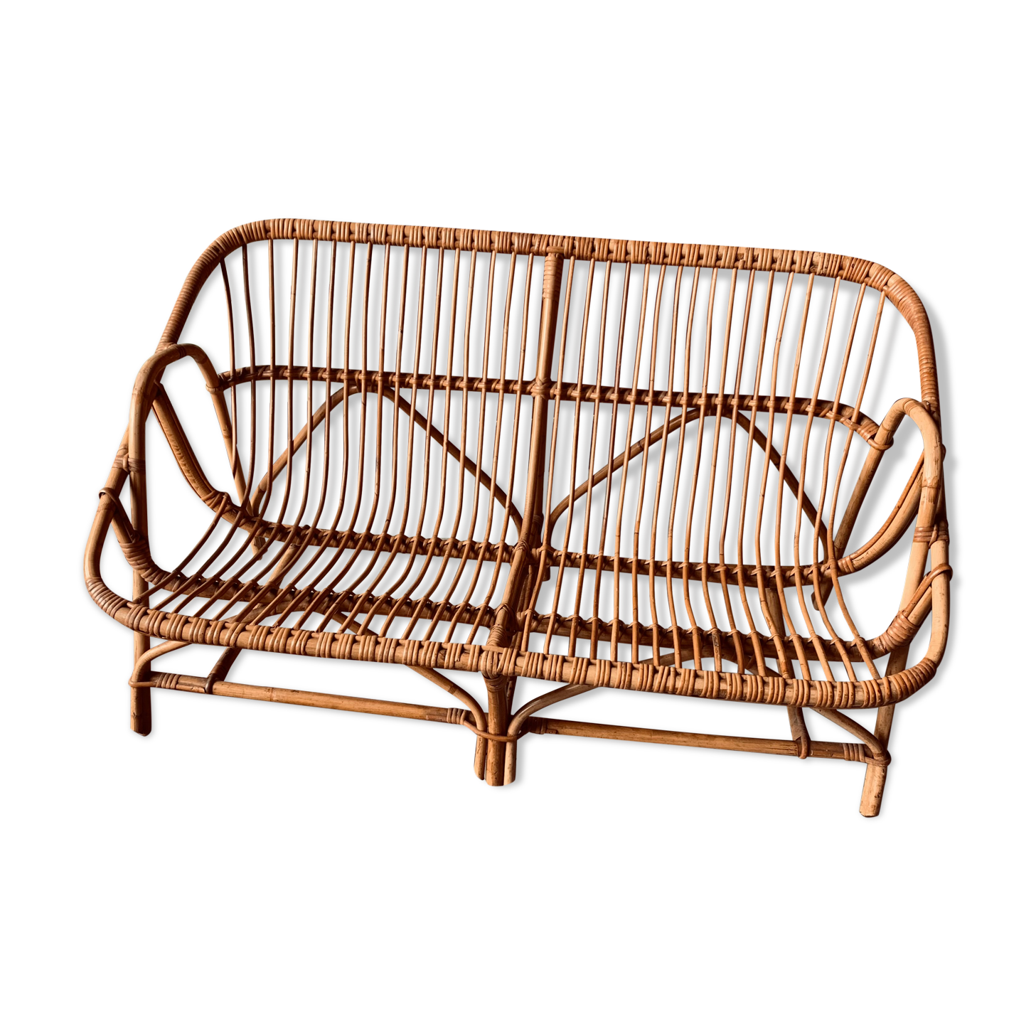 2-seater rattan sofa