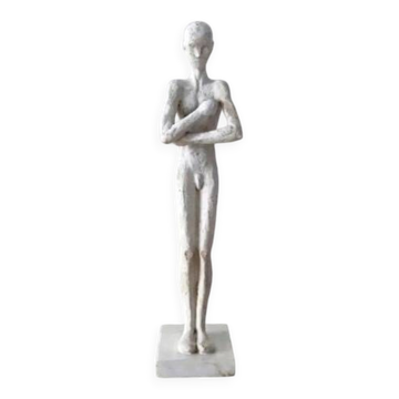 Lampe de table sculpturale brutaliste en résine - 60 cm