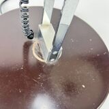 Mid Century Chrome and Brown Desk Lamp, 1960s