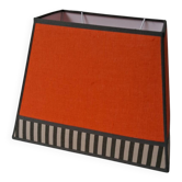 Abat-jour rectangulaire orange et kaki